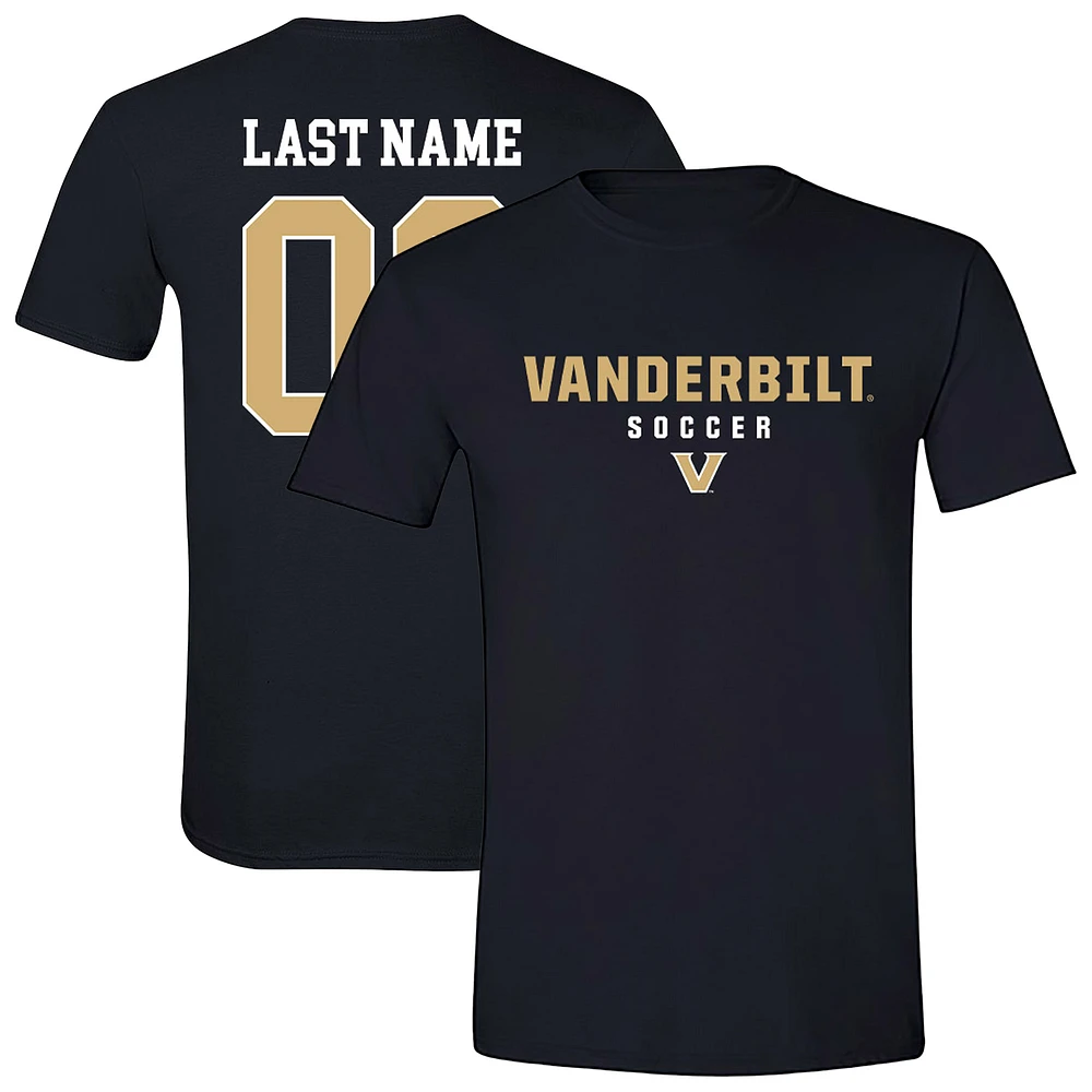 Unisex Black Vanderbilt Commodores Collegiate Women's Soccer NIL Pick-A-Player T-Shirt