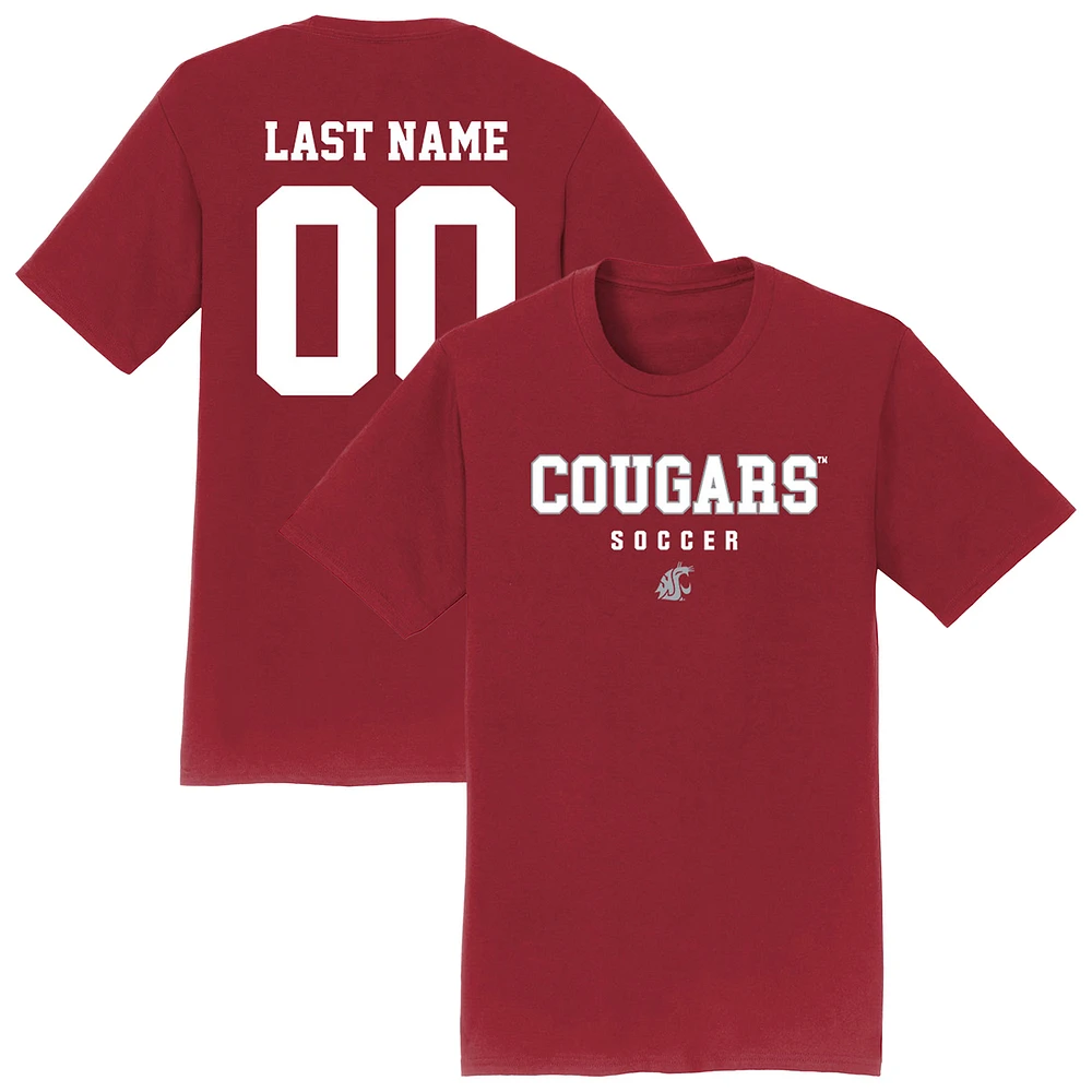 Unisex Crimson Washington State Cougars Collegiate Women's Soccer NIL Pick-A-Player T-Shirt