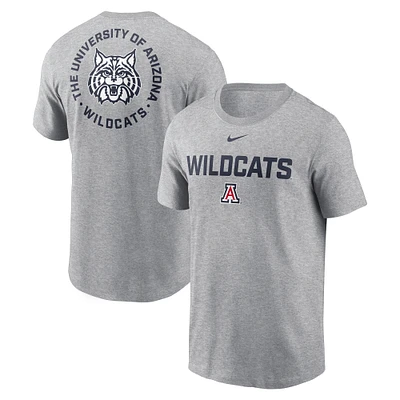 Men's Nike Heather Gray Arizona Wildcats Campus 2-Hit T-Shirt