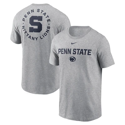 Men's Nike Heather Gray Penn State Nittany Lions Campus 2-Hit T-Shirt