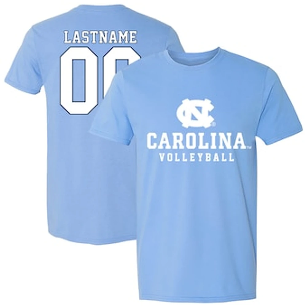 Unisex Carolina Blue North Tar Heels Women's Volleyball NIL Pick-A-Player Shirsey Short Sleeve T-Shirt