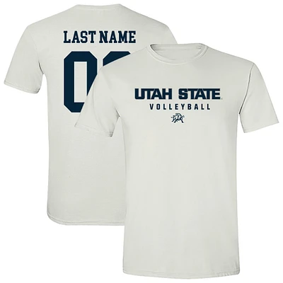 Unisex White Utah State Aggies Women's Volleyball NIL Pick-A-Player Shirsey Short Sleeve T-Shirt