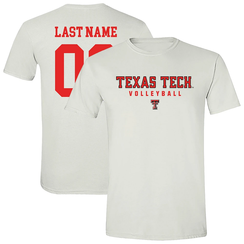 Unisex White Texas Tech Red Raiders Women's Volleyball NIL Pick-A-Player Shirsey Short Sleeve T-Shirt
