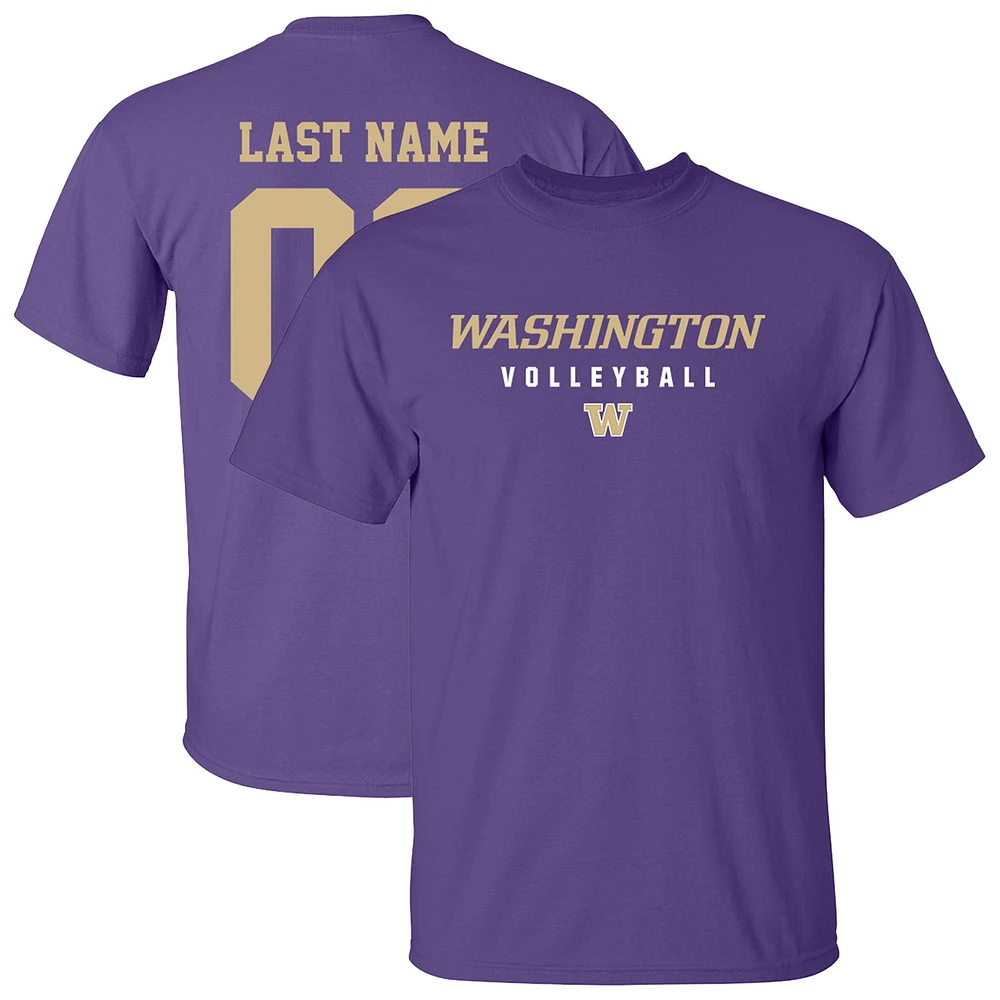 Unisex Purple Washington Huskies Collegiate Women's Volleyball NIL Pick-A-Player T-Shirt