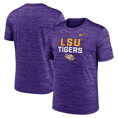 Men's Nike Purple LSU Tigers Campus Center Stack Velocity Performance T-Shirt