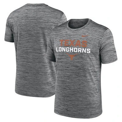 Men's Nike Anthracite Texas Longhorns Campus Center Stack Velocity Performance T-Shirt
