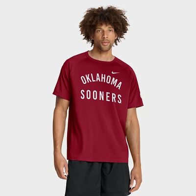 Men's Nike Crimson Oklahoma Sooners Premium Performance Ready Raglan Dri-FIT T-Shirt