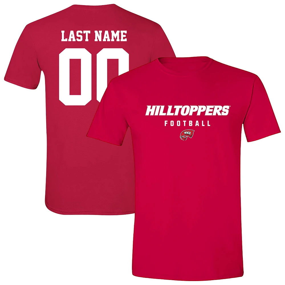 Unisex Red Western Kentucky Hilltoppers Collegiate Football NIL Pick-A-Player T-Shirt