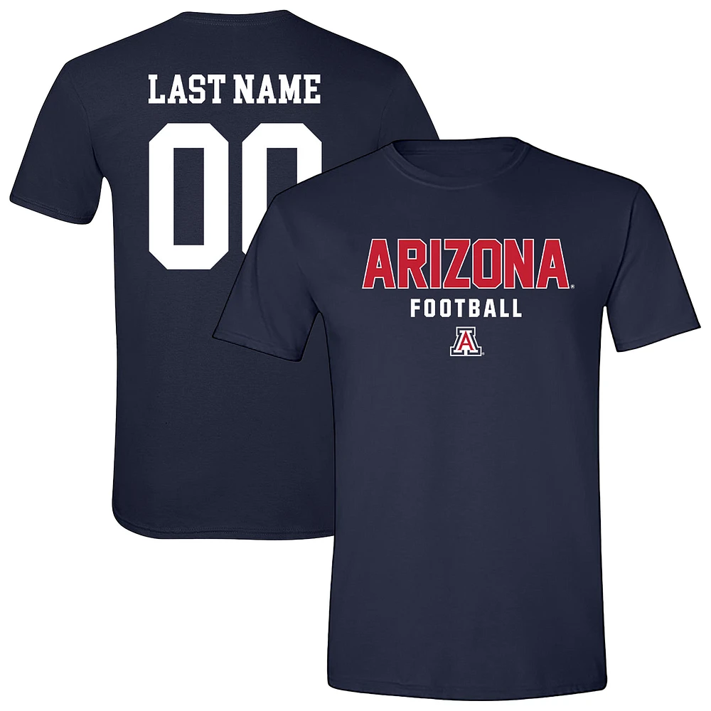 Unisex Navy Arizona Wildcats Collegiate Football NIL Pick-A-Player T-Shirt