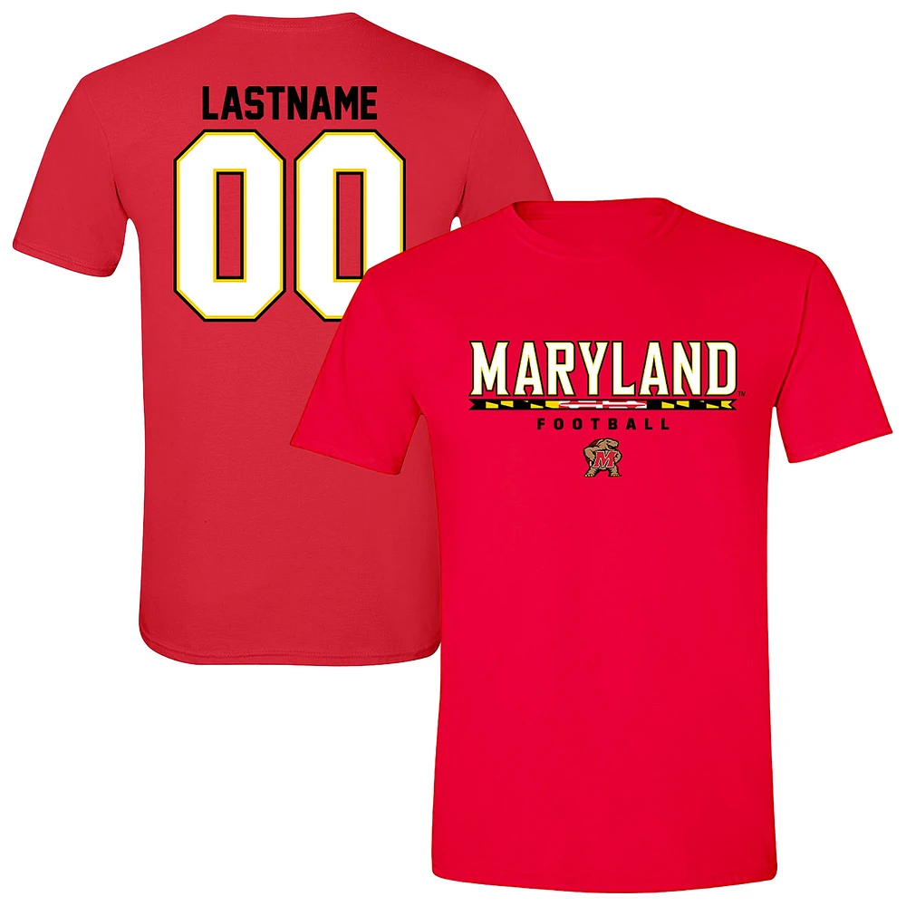 Unisex Red Maryland Terrapins Collegiate Football NIL Pick-A-Player T-Shirt