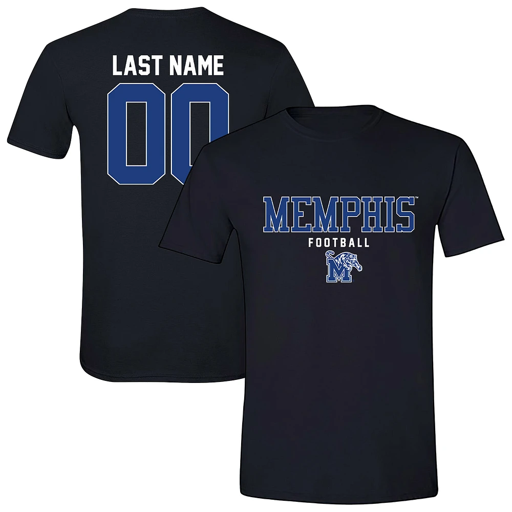 Unisex Black Memphis Tigers Collegiate Football NIL Pick-A-Player T-Shirt
