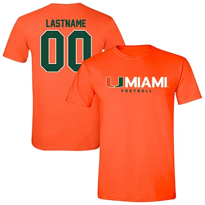 Unisex Orange Miami Hurricanes Collegiate Football NIL Pick-A-Player T-Shirt
