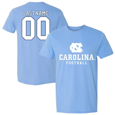 Unisex Carolina Blue North Tar Heels Collegiate Football NIL Pick-A-Player T-Shirt