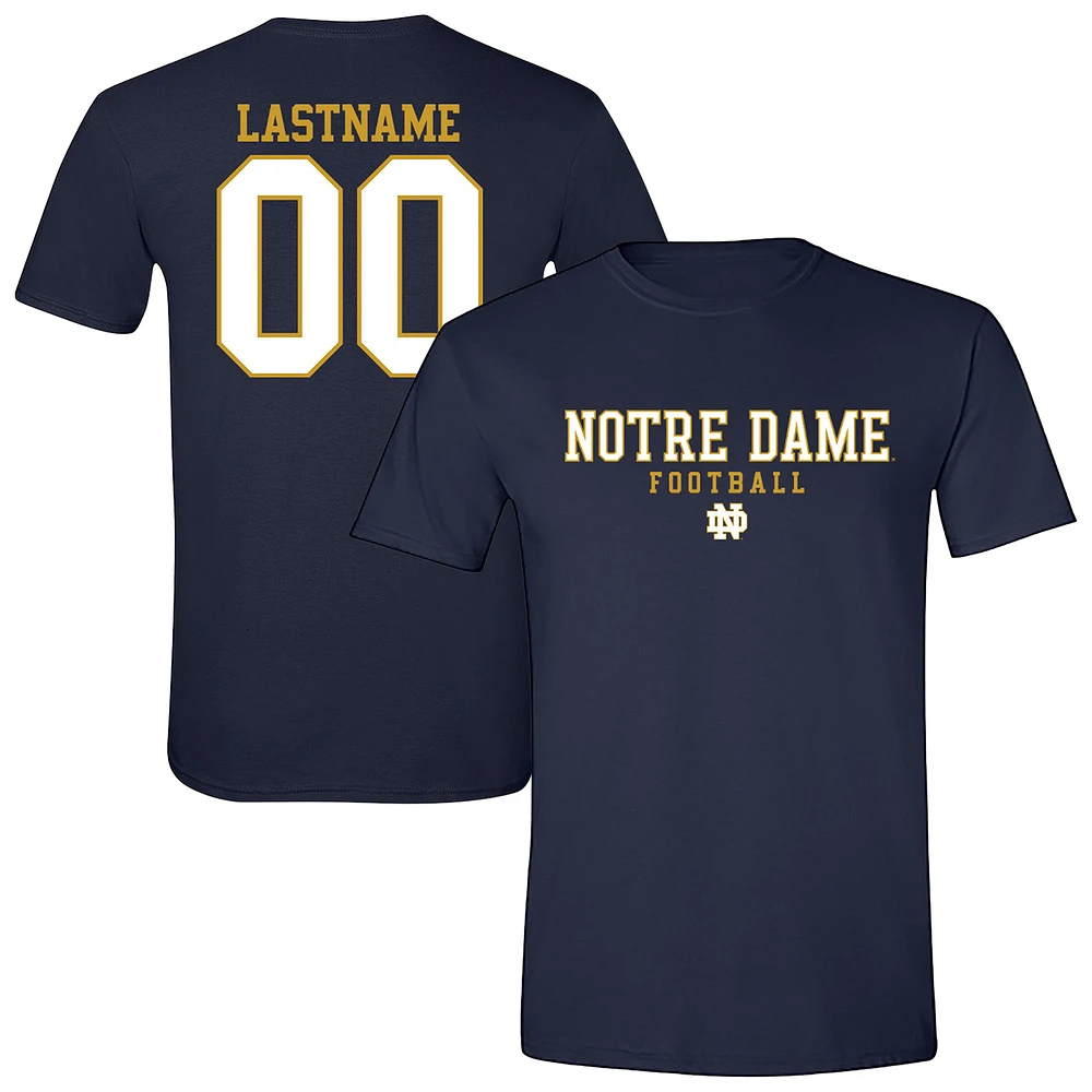 Unisex Navy Notre Dame Fighting Irish Collegiate Football NIL Pick-A-Player T-Shirt