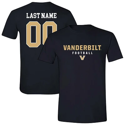 Unisex Black Vanderbilt Commodores Collegiate Football NIL Pick-A-Player T-Shirt