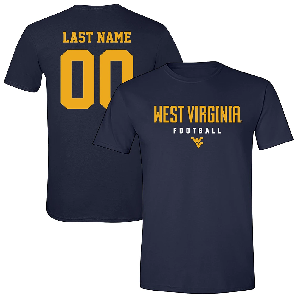 Unisex Navy West Virginia Mountaineers Collegiate Football NIL Pick-A-Player T-Shirt