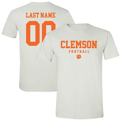 Unisex White Clemson Tigers Collegiate Football NIL Pick-A-Player T-Shirt
