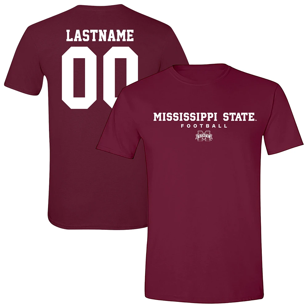 Unisex Maroon Mississippi State Bulldogs Collegiate Football NIL Pick-A-Player T-Shirt