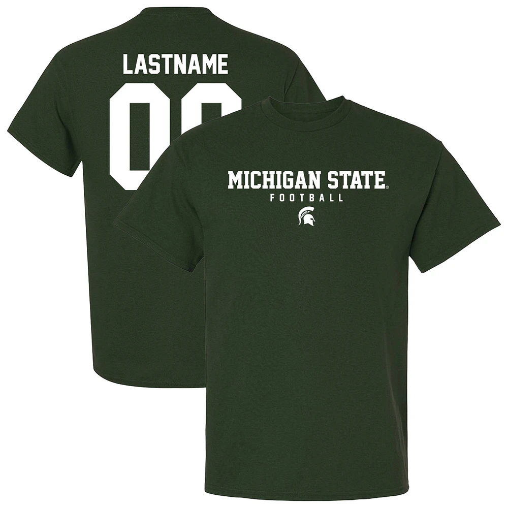 Unisex Green Michigan State Spartans Collegiate Football NIL Pick-A-Player T-Shirt