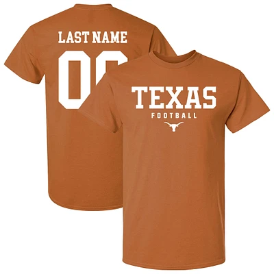 Unisex Burnt Orange Texas Longhorns Collegiate Football NIL Pick-A-Player T-Shirt