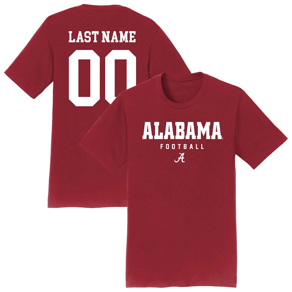 Unisex Crimson Alabama Tide Collegiate Football NIL Pick-A-Player T-Shirt