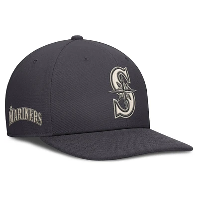 Men's Nike Anthracite Seattle Mariners Statement Pro Snapback Hat