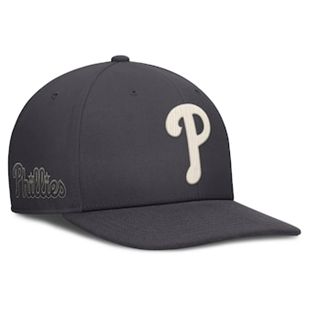 Men's Nike Anthracite Philadelphia Phillies Statement Pro Snapback Hat