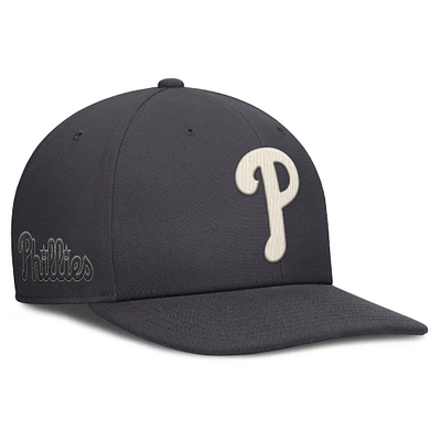 Men's Nike Anthracite Philadelphia Phillies Statement Pro Snapback Hat