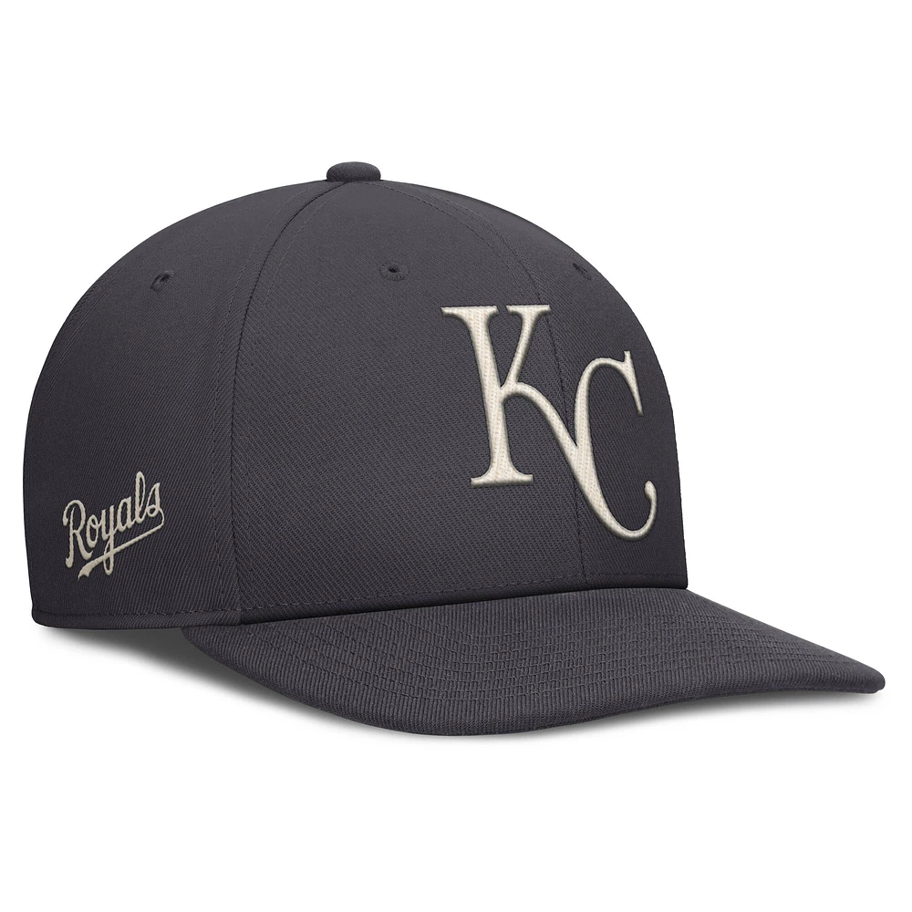 Men's Nike Anthracite Kansas City Royals Statement Pro Snapback Hat