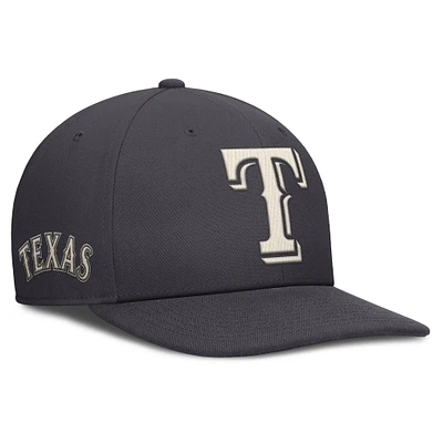 Men's Nike Anthracite Texas Rangers Statement Pro Snapback Hat