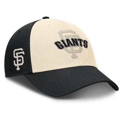 Men's Nike Black/Natural San Francisco Giants Statement Club Performance Adjustable Hat