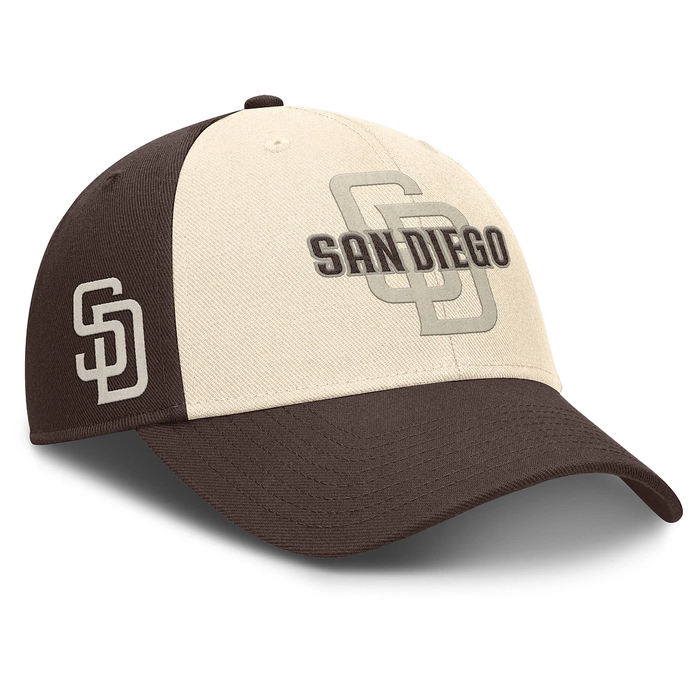 Men's Nike Brown/Natural San Diego Padres Statement Club Performance Adjustable Hat