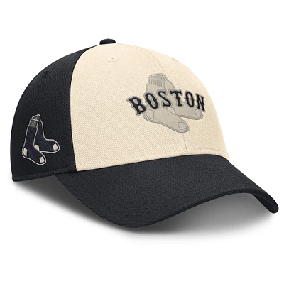 Men's Nike Navy/Natural Boston Red Sox Statement Club Performance Adjustable Hat