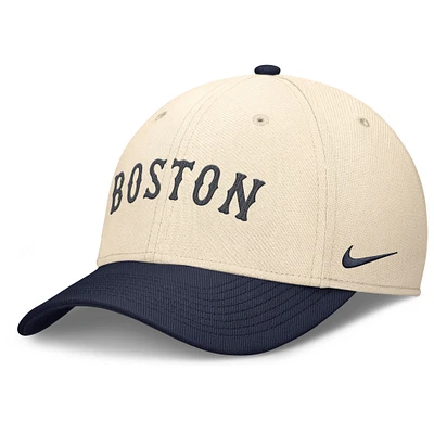 Men's Nike Natural/Navy Boston Red Sox Statement Rise Performance Flex Hat