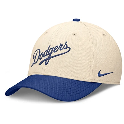 Men's Nike Natural/Royal Los Angeles Dodgers Statement Rise Performance Flex Hat