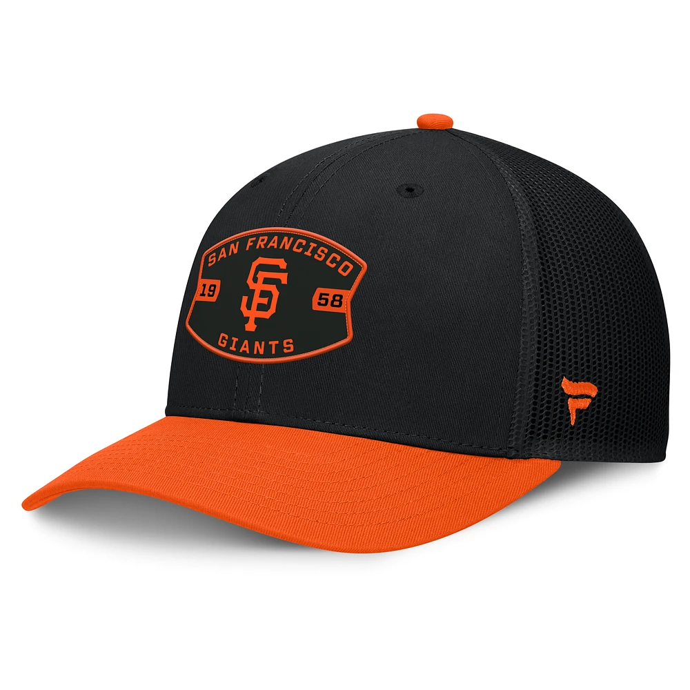 Men's San Francisco Giants Fanatics Black/Orange Cutoff Adjustable Trucker Hat