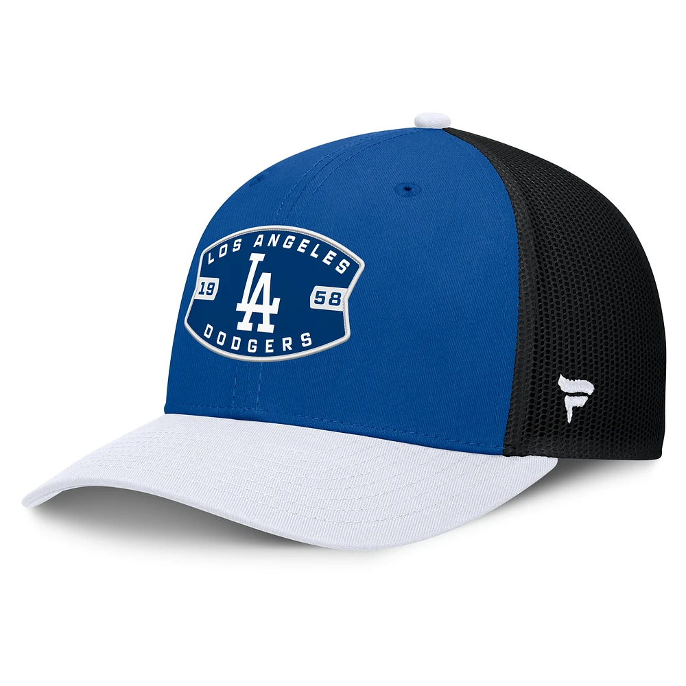 Men's Los Angeles Dodgers Fanatics Royal/White Cutoff Adjustable Trucker Hat