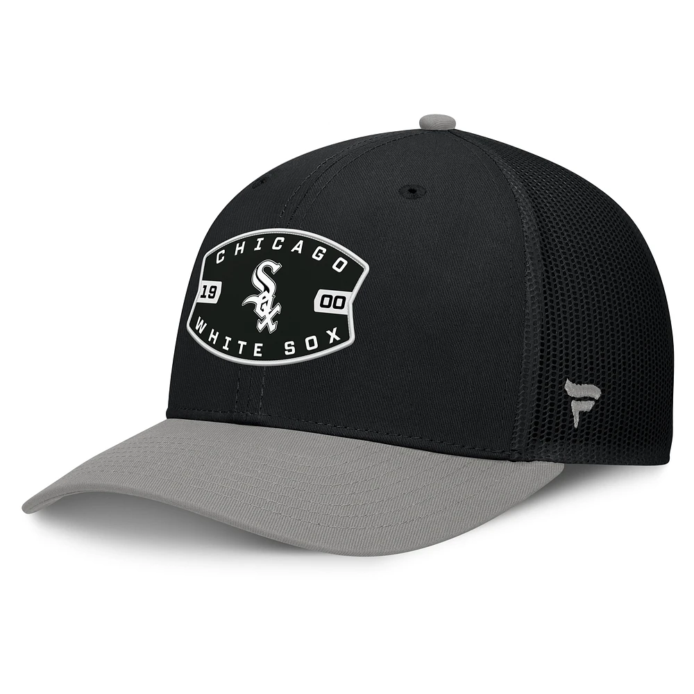 Men's Chicago White Sox Fanatics Black/Gray Cutoff Adjustable Trucker Hat