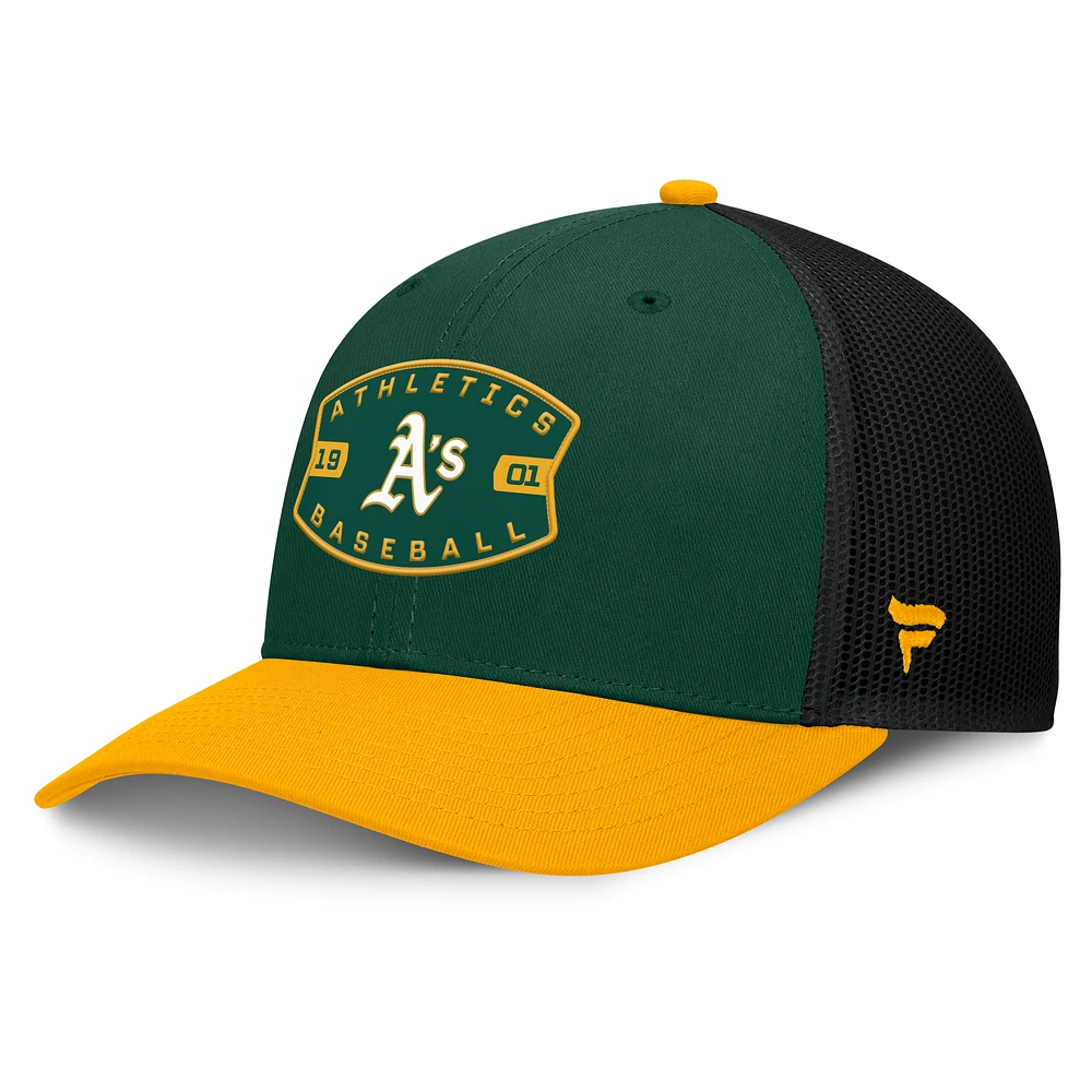 Men's Athletics Fanatics Green/Gold Cutoff Adjustable Trucker Hat