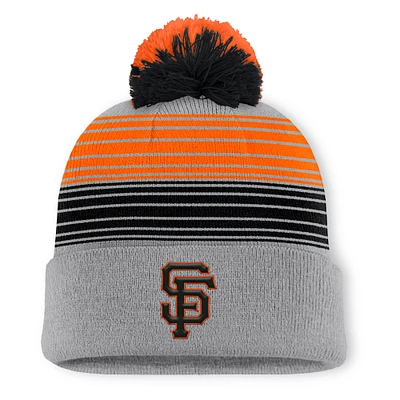 Men's San Francisco Giants Fanatics Gray Balk Cuffed Knit Hat with Pom