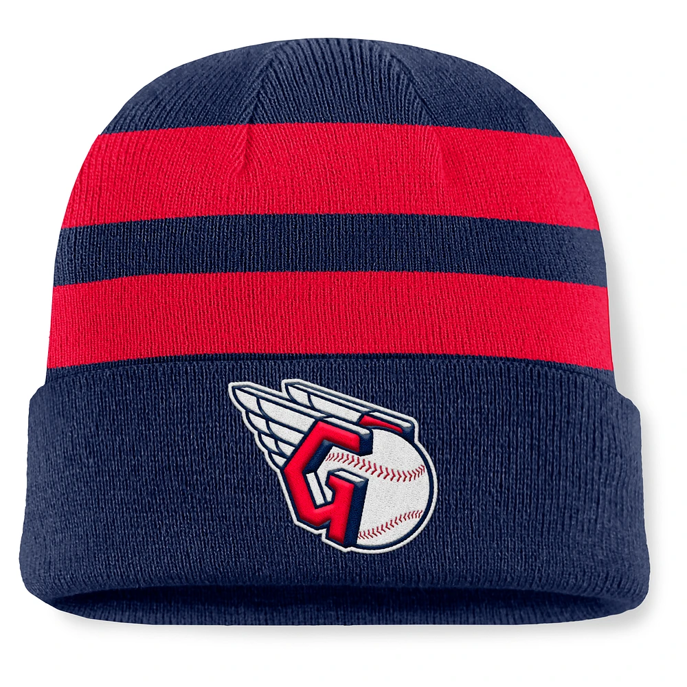 Men's Fanatics Navy Cleveland Guardians Baseline Cuffed Knit Hat