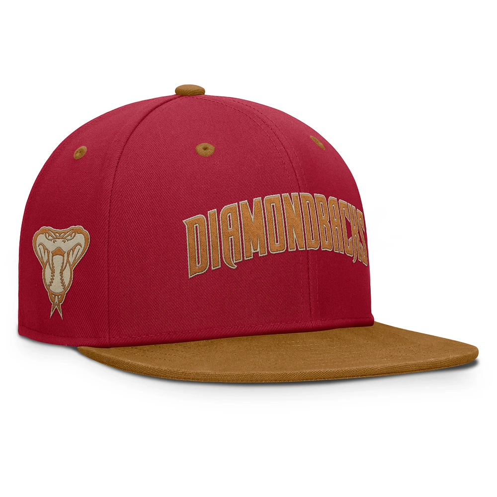 Men's Fanatics Red/Tan Arizona Diamondbacks Splinter Fitted Hat