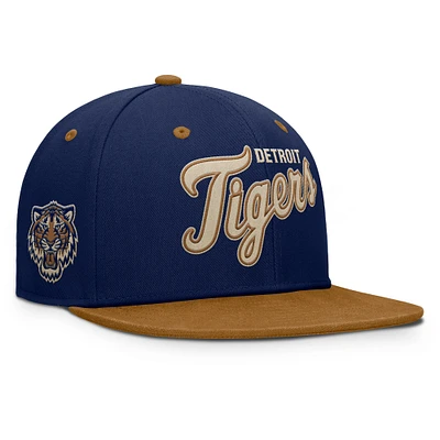 Men's Fanatics Navy/Tan Detroit Tigers Splinter Fitted Hat