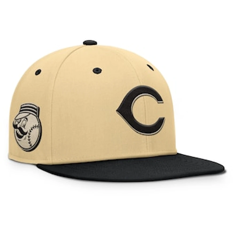 Men's Fanatics Khaki Cincinnati Reds Duel Adjustable Hat