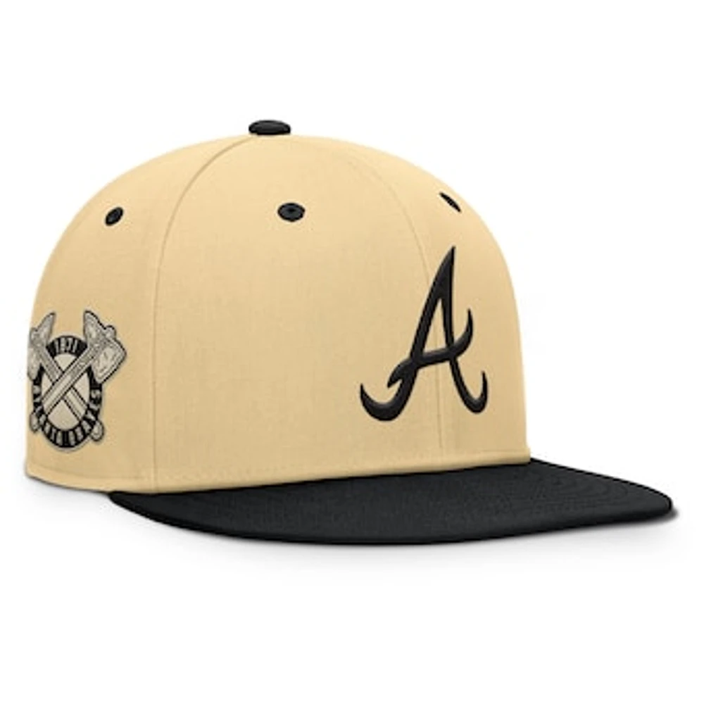Men's Fanatics Khaki Atlanta Braves Duel Adjustable Hat