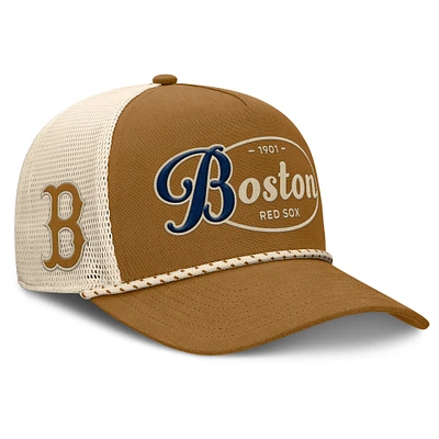 Men's Fanatics Brown Boston Red Sox A-Frame Trucker Adjustable Hat