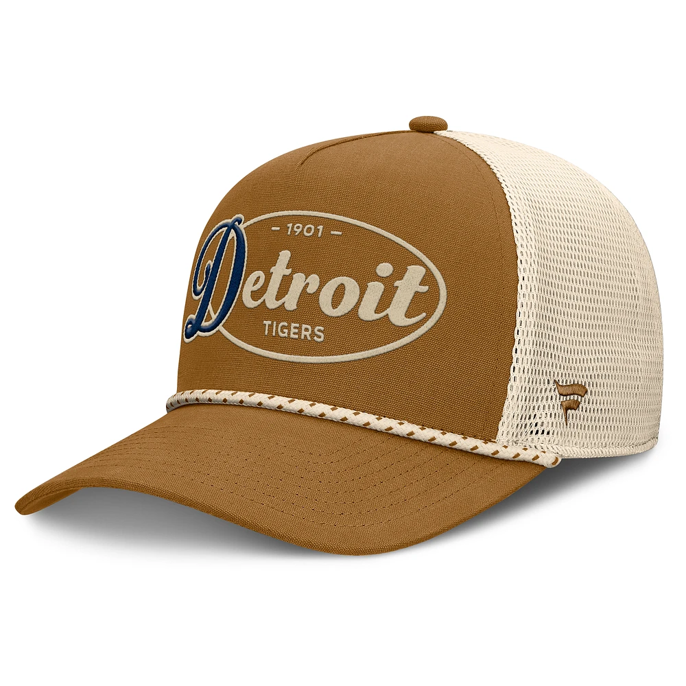 Men's Fanatics Brown Detroit Tigers A-Frame Trucker Adjustable Hat