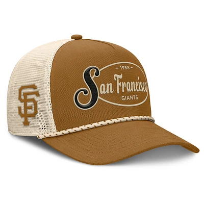 Men's Fanatics Brown San Francisco Giants A-Frame Trucker Adjustable Hat