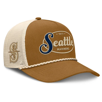 Men's Fanatics Brown Seattle Mariners A-Frame Trucker Adjustable Hat