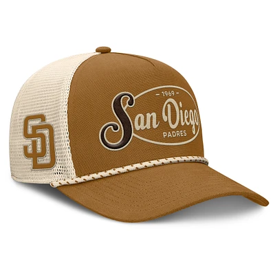 Men's Fanatics Brown San Diego Padres A-Frame Trucker Adjustable Hat